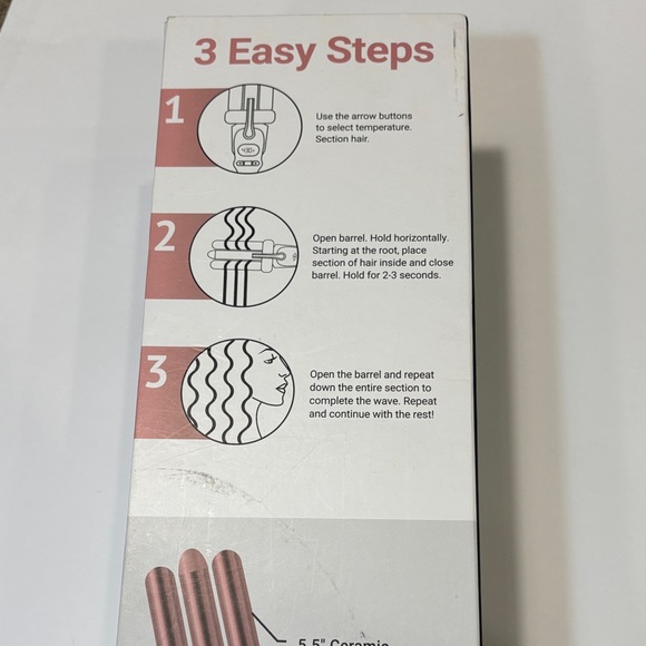 The Beachwaver Co. Pink Triple Barrel Curling Iron - Picture 8 of 9